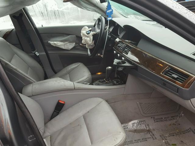 WBANE535X7CW59138 - 2007 BMW 525 I GRAY photo 5