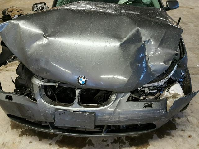 WBANE535X7CW59138 - 2007 BMW 525 I GRAY photo 7