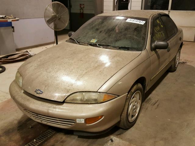 1G1JC5248X7243784 - 1999 CHEVROLET CAVALIER TAN photo 2