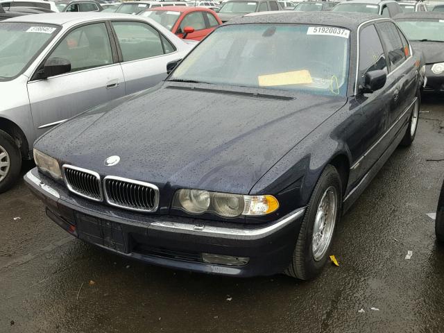 WBAGH83411DP27966 - 2001 BMW 740 IL BLUE photo 2