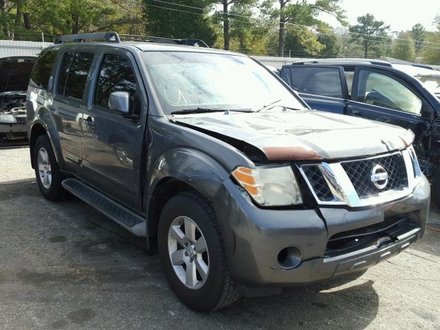 5N1AR18U08C667535 - 2008 NISSAN PATHFINDER GRAY photo 1