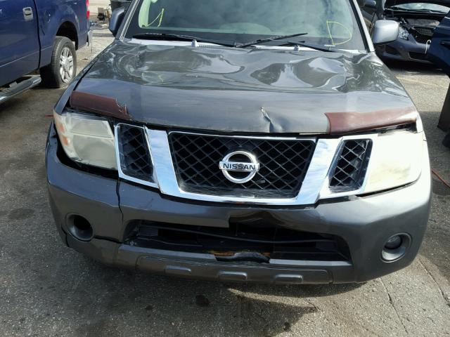 5N1AR18U08C667535 - 2008 NISSAN PATHFINDER GRAY photo 9