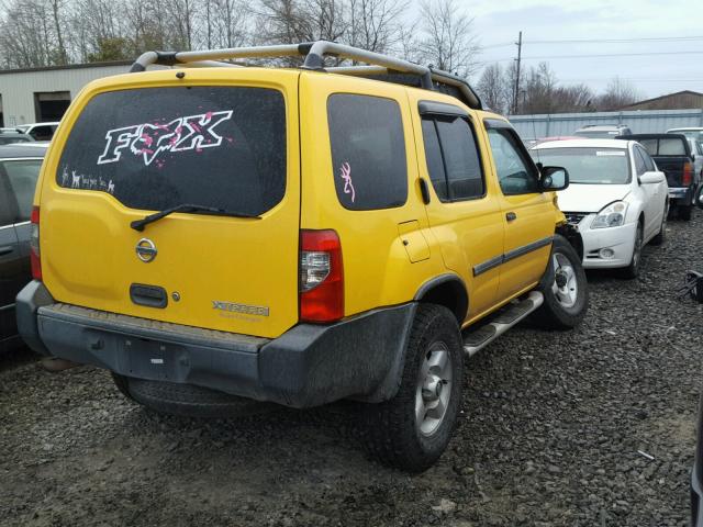 5N1MD28Y92C532484 - 2002 NISSAN XTERRA SE YELLOW photo 4