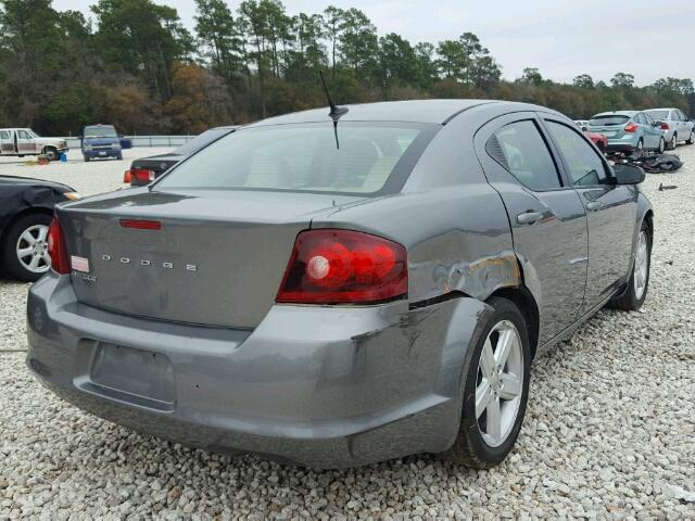 1C3CDZABXDN643488 - 2013 DODGE AVENGER SE GRAY photo 4