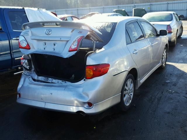 1NXBU40E99Z148570 - 2009 TOYOTA COROLLA BA SILVER photo 4