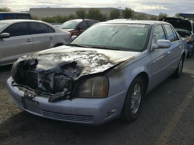 1G6KD54Y24U235415 - 2004 CADILLAC DEVILLE BLUE photo 2