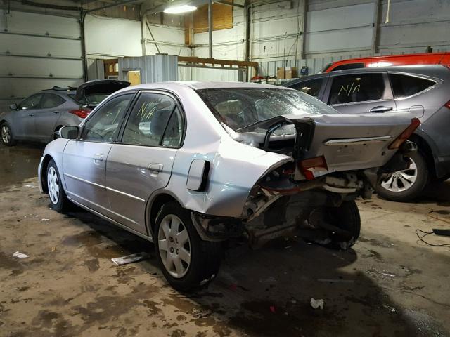 1HGES25721L017854 - 2001 HONDA CIVIC EX ვერცხლისფერი ფოტო 3