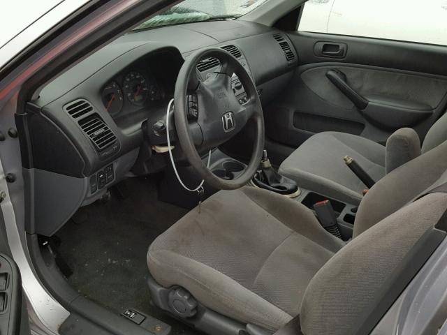1HGES25721L017854 - 2001 HONDA CIVIC EX ვერცხლისფერი ფოტო 5