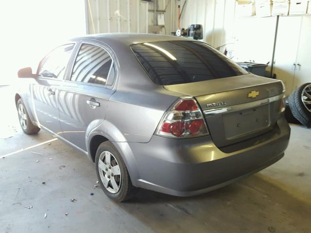 KL1TD56E79B288643 - 2009 CHEVROLET AVEO LS CHARCOAL photo 3