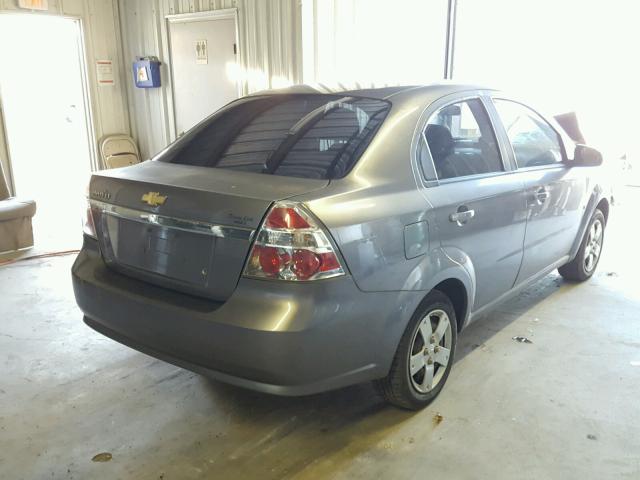 KL1TD56E79B288643 - 2009 CHEVROLET AVEO LS CHARCOAL photo 4