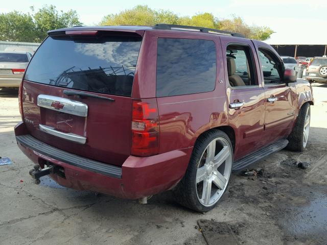 1GNFC13C27R338154 - 2007 CHEVROLET TAHOE C150 MAROON photo 4