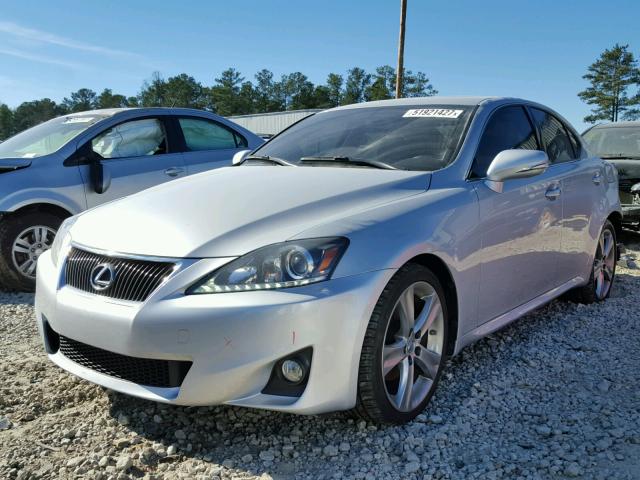 JTHBF5C22D5190893 - 2013 LEXUS IS 250 SILVER photo 2