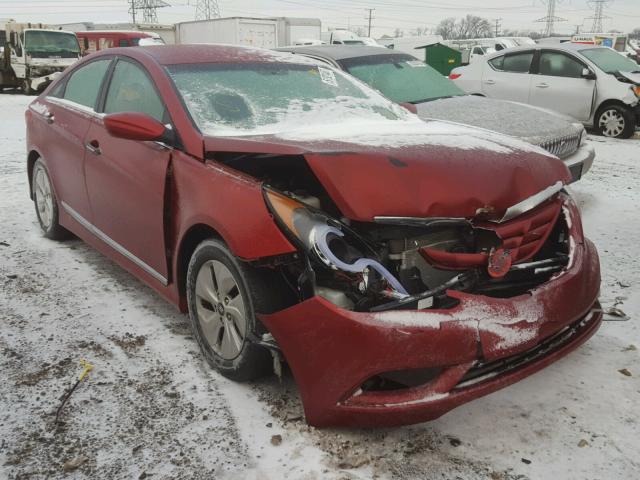 5NPEB4AC4EH816509 - 2014 HYUNDAI SONATA GLS RED photo 1