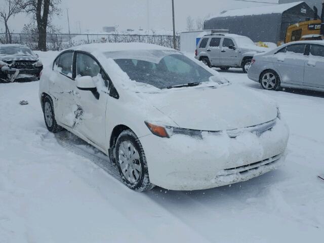 2HGFB2F49CH042789 - 2012 HONDA CIVIC LX WHITE photo 1