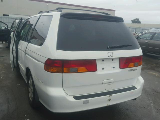 2HKRL18032H576812 - 2002 HONDA ODYSSEY EX WHITE photo 3