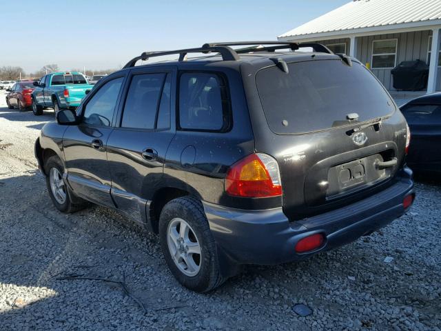 KM8SC13D72U173977 - 2002 HYUNDAI SANTA FE G BLACK photo 3