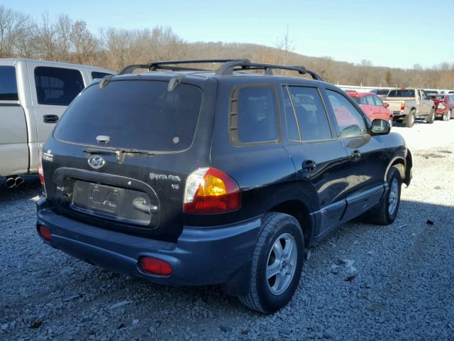 KM8SC13D72U173977 - 2002 HYUNDAI SANTA FE G BLACK photo 4