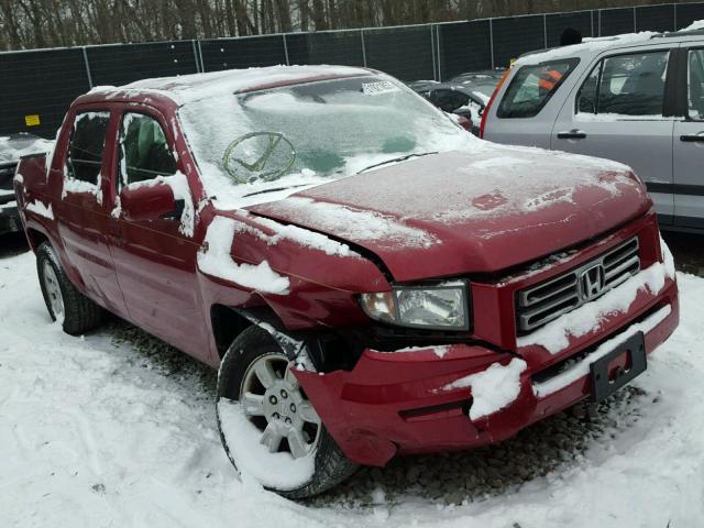 2HJYK16566H518782 - 2006 HONDA RIDGELINE MAROON photo 1