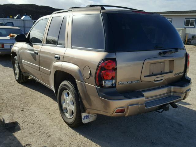 1GNDS13SX22527847 - 2002 CHEVROLET TRAILBLAZE TAN photo 3