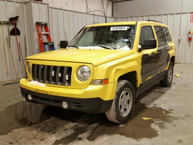 1C4NJPBA0DD246871 - 2013 JEEP PATRIOT SP YELLOW photo 2