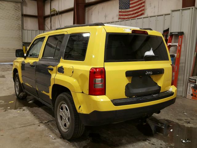 1C4NJPBA0DD246871 - 2013 JEEP PATRIOT SP YELLOW photo 3