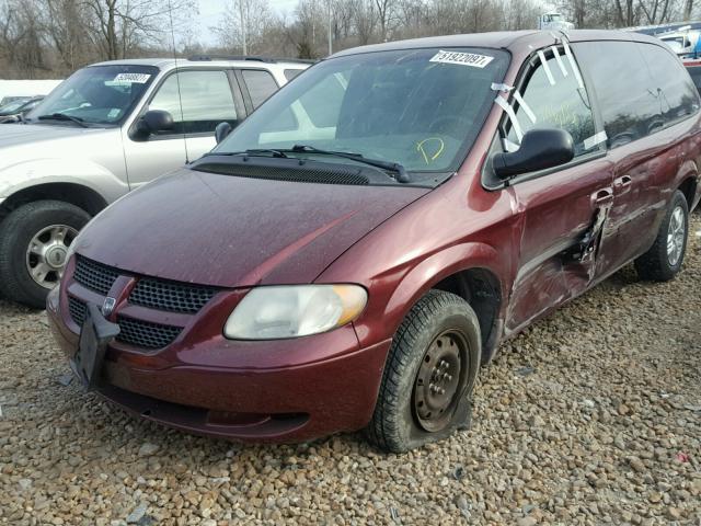 2B4GP44342R728500 - 2002 DODGE GRAND CARA RED photo 2