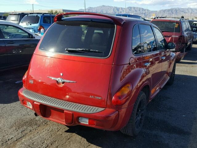 3C8FY68884T258046 - 2004 CHRYSLER PT CRUISER RED photo 4