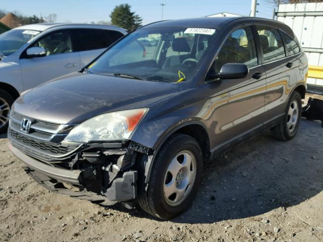 5J6RE4H35AL000956 - 2010 HONDA CR-V LX GRAY photo 2