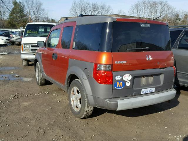 5J6YH28594L009396 - 2004 HONDA ELEMENT EX ORANGE photo 3