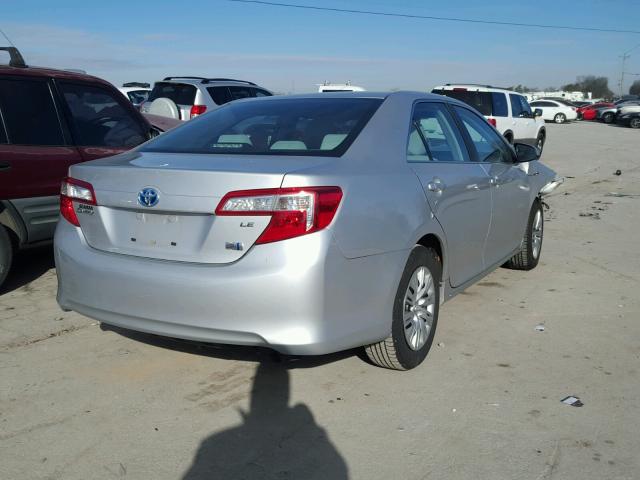 4T1BD1FK5CU008504 - 2012 TOYOTA CAMRY HYBR SILVER photo 4