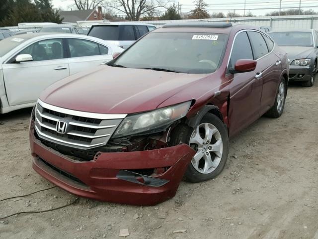 5J6TF1H53AL009318 - 2010 HONDA ACCORD CRO RED photo 2