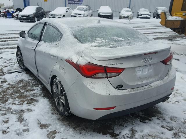 KMHDH4AH8FU414131 - 2015 HYUNDAI ELANTRA SE SILVER photo 3