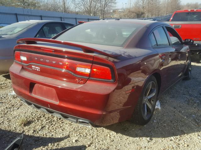 2C3CDXCTXEH303195 - 2014 DODGE CHARGER R/ RED photo 4