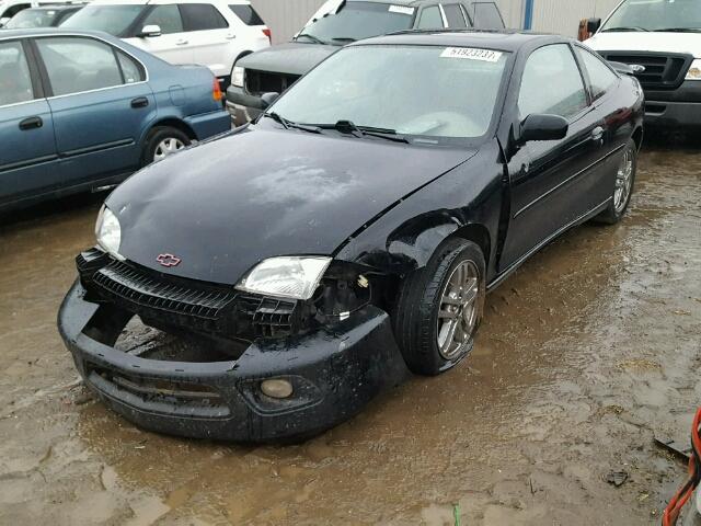 1G1JH12F727409670 - 2002 CHEVROLET CAVALIER L BLACK photo 2