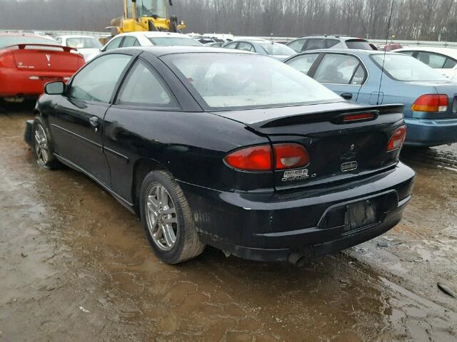 1G1JH12F727409670 - 2002 CHEVROLET CAVALIER L BLACK photo 3