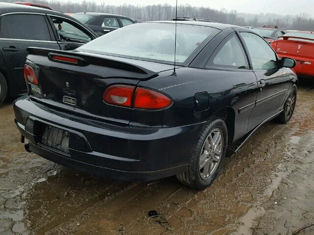 1G1JH12F727409670 - 2002 CHEVROLET CAVALIER L BLACK photo 4