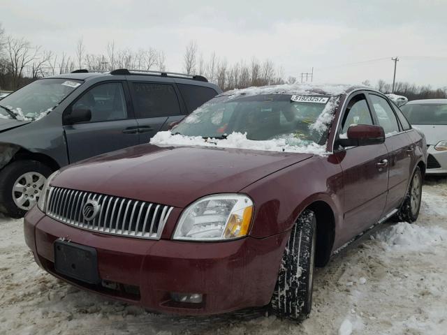 1MEFM40125G613815 - 2005 MERCURY MONTEGO LU BURGUNDY photo 2