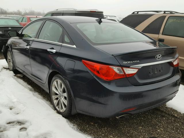 5NPEC4AC9DH606015 - 2013 HYUNDAI SONATA SE BLACK photo 3