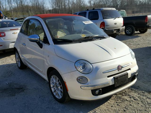 3C3CFFER5CT265109 - 2012 FIAT 500 LOUNGE WHITE photo 1