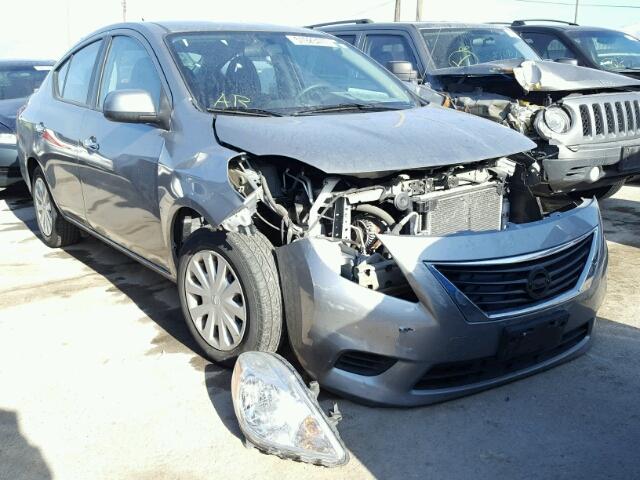 3N1CN7AP7DL860217 - 2013 NISSAN VERSA S GRAY photo 1