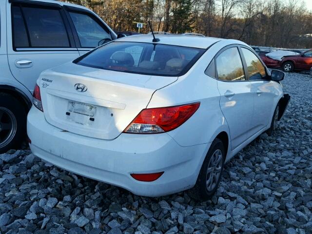 KMHCT4AE2EU674913 - 2014 HYUNDAI ACCENT GLS WHITE photo 4