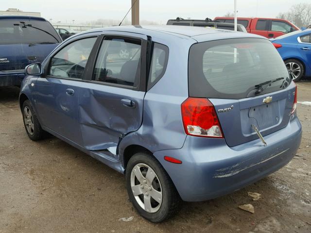 KL1TD66628B037638 - 2008 CHEVROLET AVEO BASE BLUE photo 3