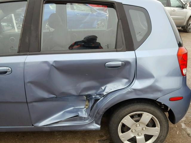 KL1TD66628B037638 - 2008 CHEVROLET AVEO BASE Mavi fotoğraf 9