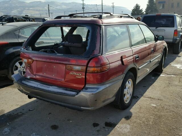 4S3BG6857V7642012 - 1997 SUBARU LEGACY OUT RED photo 4