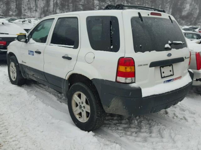 1FMYU96H76KD48699 - 2006 FORD ESCAPE HEV WHITE photo 3