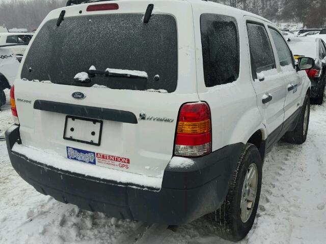 1FMYU96H76KD48699 - 2006 FORD ESCAPE HEV WHITE photo 4