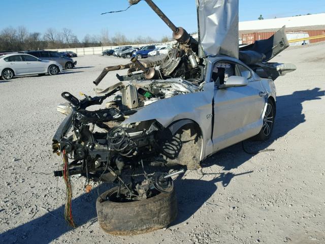 1FA6P8CF8H5236484 - 2017 FORD MUSTANG GT SILVER photo 2