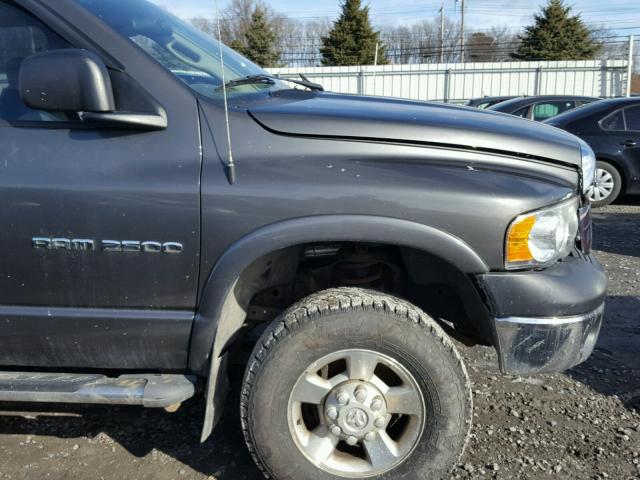 3D7KU28D53G769101 - 2003 DODGE RAM 2500 S GRAY photo 9