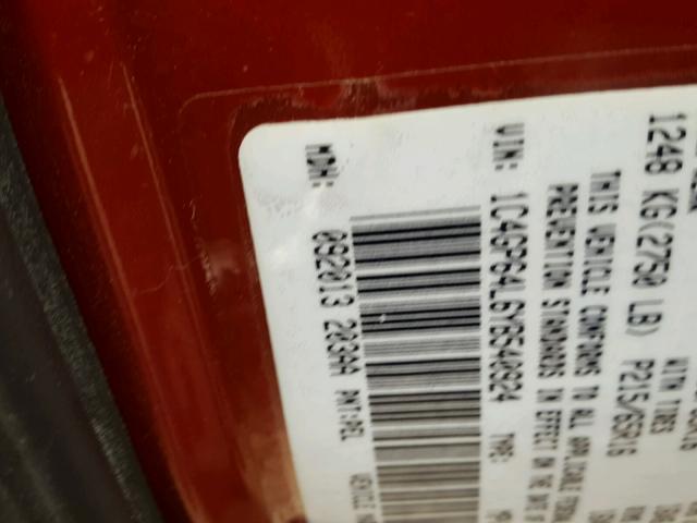 1C4GP64L6YB540924 - 2000 CHRYSLER TOWN & COU RED photo 10