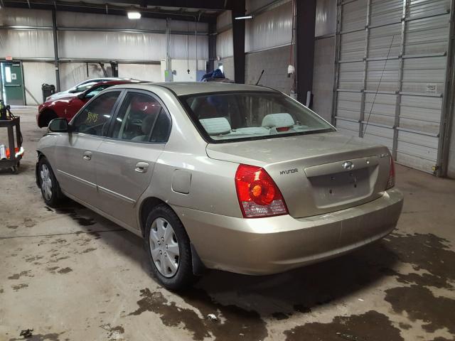 KMHDN46D25U010769 - 2005 HYUNDAI ELANTRA GL GOLD photo 3